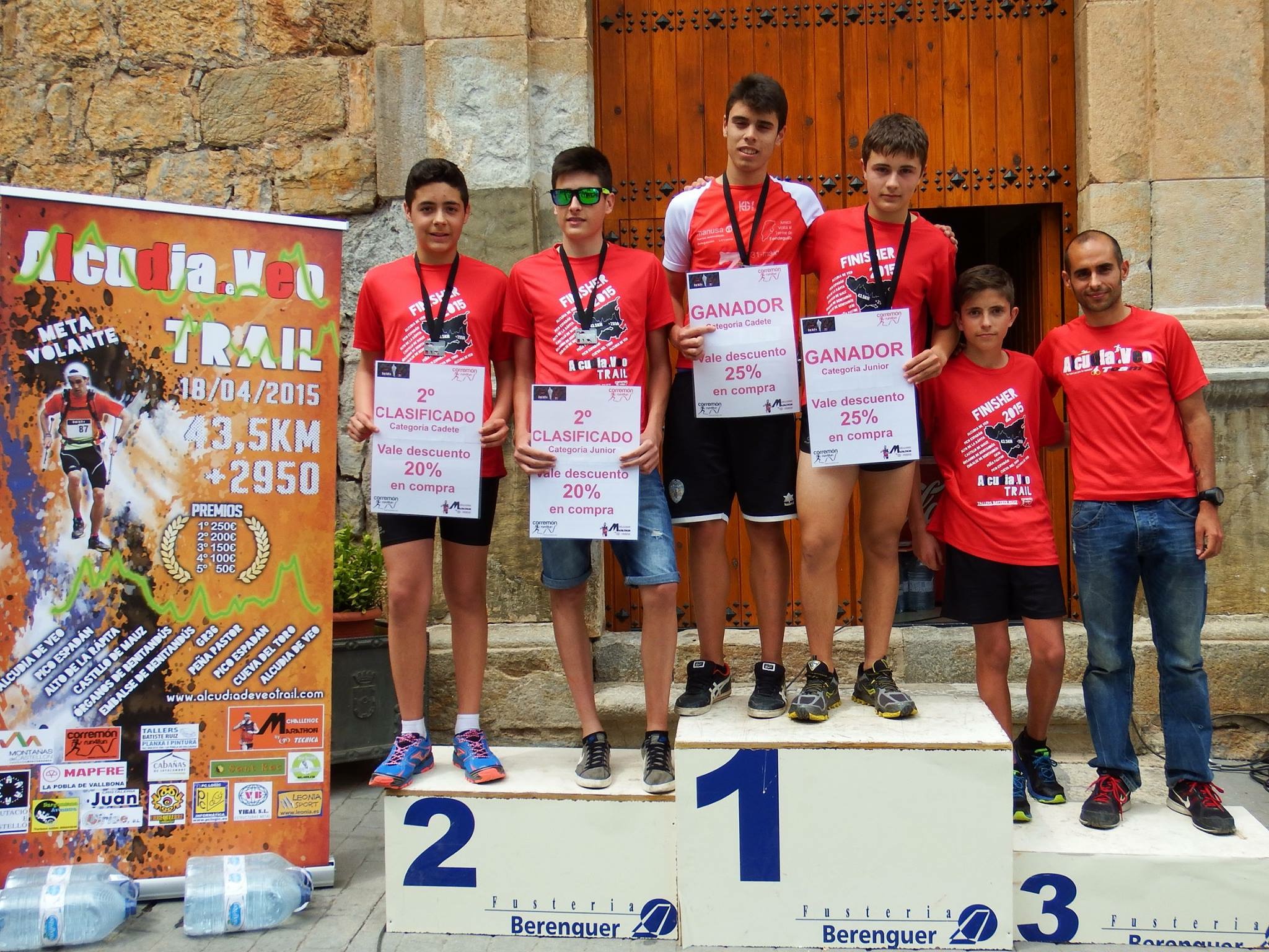Podium AdvSprintTrail 2015 Ganadores distancia 10k